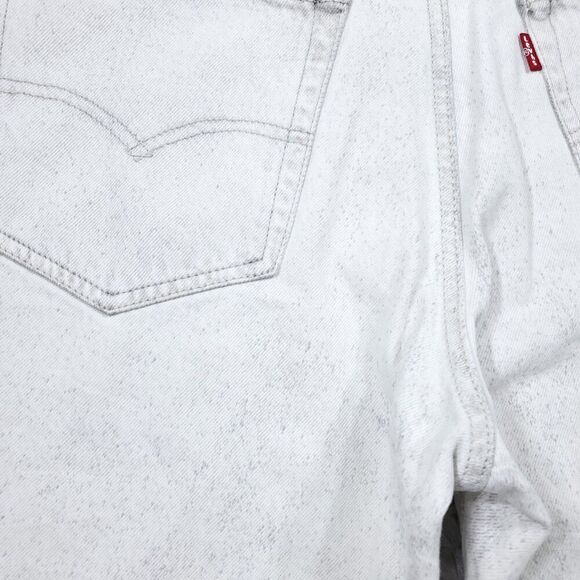 Levi's 94 Baggy White Gray Bleached Noir Straight Leg Jeans Women's Size 34 x 31 - Picture 9 of 13